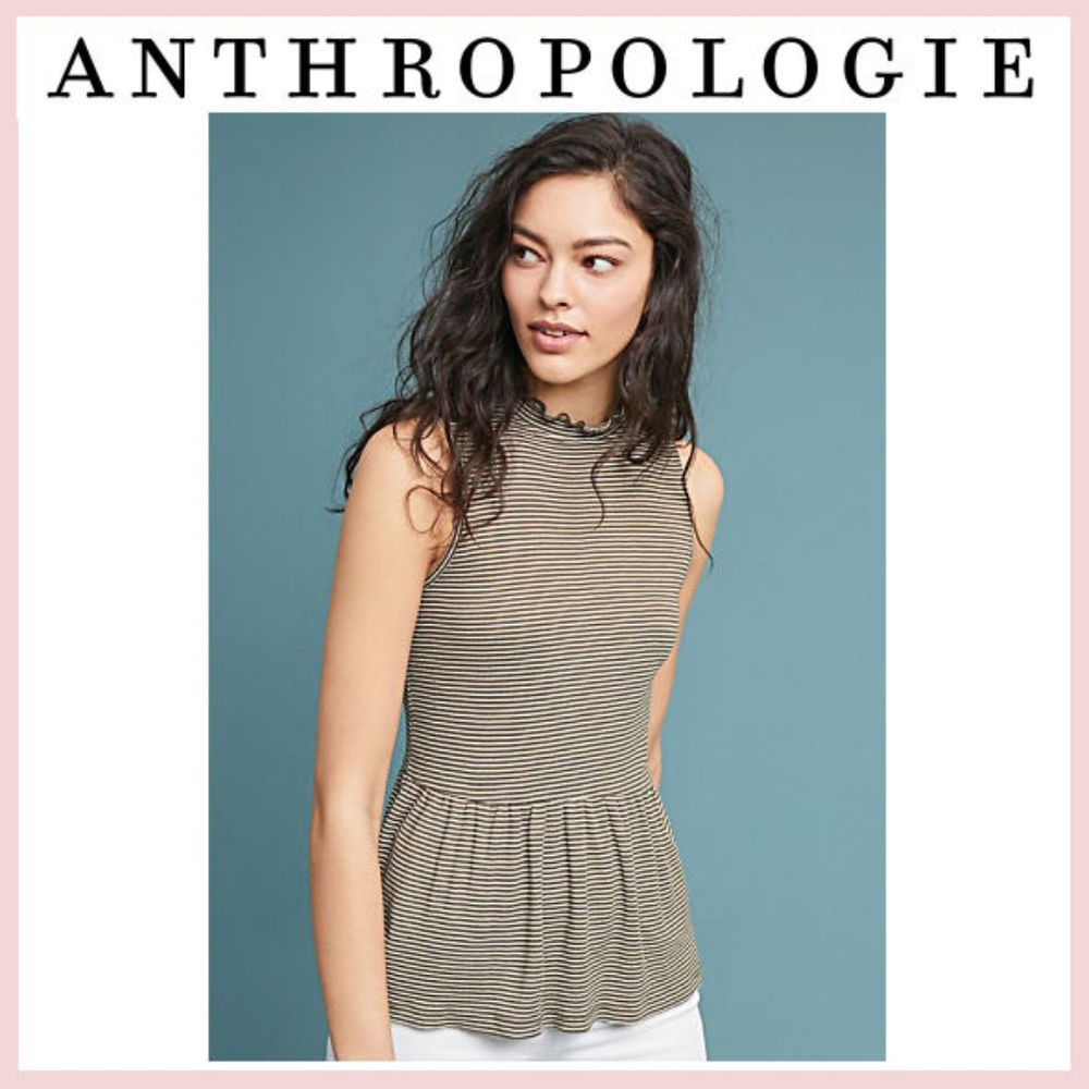 NWT Anthropologie Sage Cream Cotton Tank NEW M L